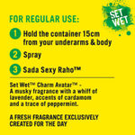 Buy Set Wet Charm Avatar Deodorant & Body Spray Perfume for Men, Pack of 2, 150 ml X 2 Packs - Purplle