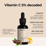 Buy mars by GHC Vitamin C Face Serum With 5% Niacinamide , Cocoa Butter & Turmeric Extracts for Dry & Sensitive Skin | Chemical Free - Purplle