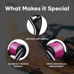 Buy mars by GHC Derma Roller with 540 Cross-Lined Titanium Needles For Faster Hair & Beard Growth & Controls Hair Thinning - Purplle