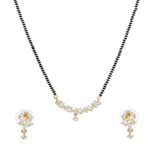 Buy Crunchy Fashion Gold-Plated American Diamond/AD Traditional Mangalsutra Set - Purplle