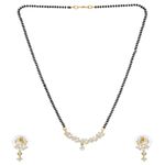 Buy Crunchy Fashion Gold-Plated American Diamond/AD Traditional Mangalsutra Set - Purplle