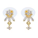 Buy Crunchy Fashion Gold Plated American Diamond/AD Studded Mangalsutra Set - Purplle