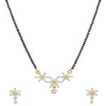 Buy Crunchy Fashion Gold-Plated Premium American Diamond/AD Mangalsutra Set - Purplle