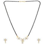 Buy Crunchy Fashion Gold-Plated Premium American Diamond/AD Mangalsutra Set - Purplle