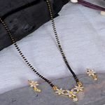 Buy Crunchy Fashion Gold-Plated Premium American Diamond/AD Mangalsutra Set - Purplle