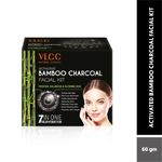 Buy VLCC Activated Bamboo Charcoal Facial Kit For Purified- Balanced & Glowing Skin(60gm) - Purplle