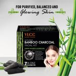 Buy VLCC Activated Bamboo Charcoal Facial Kit For Purified- Balanced & Glowing Skin(60gm) - Purplle