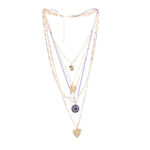 Buy Lilly & Sparkle Combo Pack Gold Plated Multi Layered & Charms Necklace And Set Of Five Bracelet Set - Purplle
