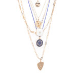 Buy Lilly & Sparkle Combo Pack Gold Plated Multi Layered & Charms Necklace And Set Of Five Bracelet Set - Purplle