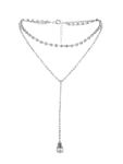 Buy Lilly & Sparkle Silver Toned Two Layered Cup Chain Necklace With Dangler Earrings - Purplle