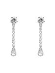 Buy Lilly & Sparkle Silver Toned Two Layered Cup Chain Necklace With Dangler Earrings - Purplle