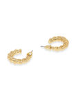 Buy Lilly & Sparkle Gold Toned Set Of 4 Textured And Geometric Stone Studded Hoop Earrings - Purplle