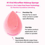 Buy Veoni Belle Microfiber extra soft Beauty Blender Velvet Sponge For Makeup - Latex free, Smooth application and Airbrush finish - Purplle