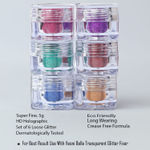Buy Veoni Belle Mettalic Glitter Set of 6(DARK SHADE) HD Holographic loose Glitter eyeshadow for eye makeup - Purplle