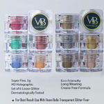 Buy Veoni Belle Eyeshadow Glitters Set Of 12 HD Holographic loose Glitter eyeshadow for eye makeup professional - Purplle