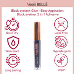 Buy veoni belle Eye lashes glue | black eyeliner glue fixer for eyelashes |waterproof lash adhesive - Purplle