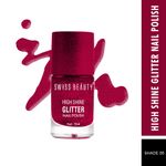 Buy Swiss Beauty High Shine Glitter Nail Polish - 5 - 12 ml - Purplle