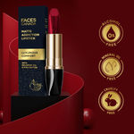 Buy FACES CANADA Matte Addiction Lipstick - Fearless Red, 3.7g | 9HR Longstay | HD Luxe Finish | Intense Color | Hydrating Comfort | Primer Infused | Smooth Creamy Texture | With Mulberry & Shea Butter - Purplle