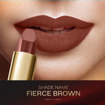 Buy FACES CANADA Matte Addiction Lipstick - Fierce Brown, 3.7 gm| 9HR Longstay | HD Luxe Finish | Intense Color | Hydrating Comfort | Primer Infused | Smooth Creamy Texture |With Mulberry & Shea Butter - Purplle