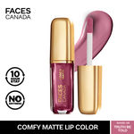Buy FACES CANADA Comfy Matte Liquid Lipstick - Truth Be Told 09, 1.2 ml | Comfortable 10HR Longstay | Intense Matte Color | Almond Oil & Vitamin E Infused | Super Smooth | No Dryness | No Alcohol - Purplle