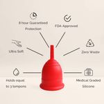 Buy The Woman's Company Reusable Menstrual Cup for Women- Large Size with Pouch, Ultra Soft, Odour and Rash Free, No Leakage, Protection for Up to 8-10 Hours | FDA Approved | Made with 100% Medical Grade Silicone (Pack of 1) - Purplle