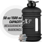 Buy MuscleXP BoldXP Gallon Water Bottle 1.5 L, Gym / BCAA / Protein Shaker Bottle, with Blender Ball, Leakproof, BPA-Free, Black - Purplle