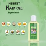 Buy HealthBest Kidbest Hair Oil for Kids | Organic Argan, Moringa,Jojoba & Macadamia Nut Oil | Hair Growth | Damaged Hair | Tear, Paraben, SLS free | 250ml - Purplle