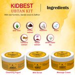 Buy HealthBest Kidbest Ubtan Kit (Cleansing Yogurt 50 gm, Scrub 50 gm & Cream 50 gm) | With Real Turmeric, Sandal wood & Saffron - Purplle