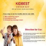 Buy HealthBest Kidbest Ubtan Kit (Cleansing Yogurt 50 gm, Scrub 50 gm & Cream 50 gm) | With Real Turmeric, Sandal wood & Saffron - Purplle
