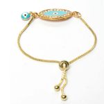 Buy Ferosh Turkish Evil Eye Golden Bracelet - Purplle