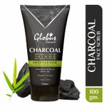Buy Globus Naturals Charcoal Face Scrub Enriched with Tea Tree,Retinol & Lactic Acid for Exfoliation, Anti-acne & Pimples, Blackhead Removal Scrub (100 gm) - Purplle