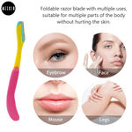 Buy MeSkin Multi Color Foldable & Reusable Face & Eyebrow Razor for Women - (Pack of 3 for Upperlips, Forehead, Sideburns and Eyebrow) Painless and Instant Hair Removal at Home - Purplle