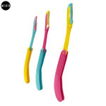Buy MeSkin Multi Color Foldable & Reusable Face & Eyebrow Razor for Women - (Pack of 3 for Upperlips, Forehead, Sideburns and Eyebrow) Painless and Instant Hair Removal at Home - Purplle