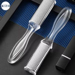 Buy MeSkin Double Sided Transparent Steel Foot Filer Pedicure & Dead Skin Remover with Curvy Handle 1 Pc - Purplle