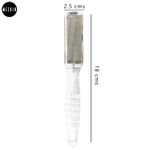 Buy MeSkin Double Sided Transparent Steel Foot Filer Pedicure & Dead Skin Remover with Curvy Handle 1 Pc - Purplle