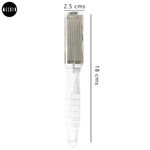 Buy MeSkin Double Sided Transparent Steel Foot Filer Pedicure & Dead Skin Remover with Curvy Handle 1 Pc - Purplle