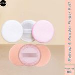 Buy A MeSkin Finger Puff Professional Makeup PuffA msk Finger puffA A (Pack of 6 with Assorted Colors) - Purplle