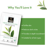 Buy Good Vibes Green Tea Skin Purifying Sheet Mask | Lightweight, Brightening, Antioxidant | No Animal Testing (20 ml) - Purplle