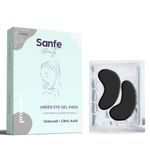 Buy Sanfe Beauty Charcoal Under Eye Gel Pads | Treats dark circles, puffy eyes, fine lines and dehydrated under-eye skin 6 Units - Purplle