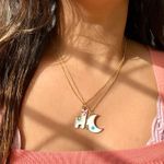 Buy Rack Jack Y2K Charm Pendant Gold Necklace - Evil Eye Moon - White - Purplle