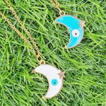 Buy Rack Jack Y2K Charm Pendant Gold Necklace - Evil Eye Moon - White - Purplle