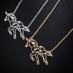 Buy Rack Jack Unicorn Origami Pendant Necklace - Gold Colour| Birthday Gifts for Girls & Women, Fancy Jewellery - Purplle