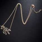 Buy Rack Jack Unicorn Origami Pendant Necklace - Gold Colour| Birthday Gifts for Girls & Women, Fancy Jewellery - Purplle