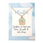 Buy Rack Jack Y2K Charm Pendant RoseGold Necklace - Season Love - Winter - Snow Globe - Purplle