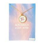 Buy Rack Jack Constellation Mother of Pearl Shell Charm Pendant Gold Necklace - White - Aquarius - Purplle