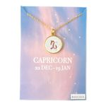Buy Rack Jack Constellation Mother of Pearl Shell Charm Pendant Gold Necklace - White - Capricorn - Purplle