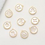 Buy Rack Jack Constellation Mother of Pearl Shell Charm Pendant Gold Necklace - White - Capricorn - Purplle