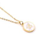 Buy Rack Jack Constellation Mother of Pearl Shell Charm Pendant Gold Necklace - White - Capricorn - Purplle