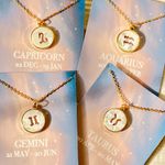 Buy Rack Jack Constellation Mother of Pearl Shell Charm Pendant Gold Necklace - White - Capricorn - Purplle