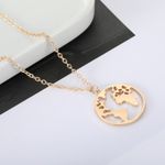 Buy Rack Jack World Map Round Pendant Necklace - Gold Colour| Unisex Birthday Gifts, Fancy Jewellery - Purplle
